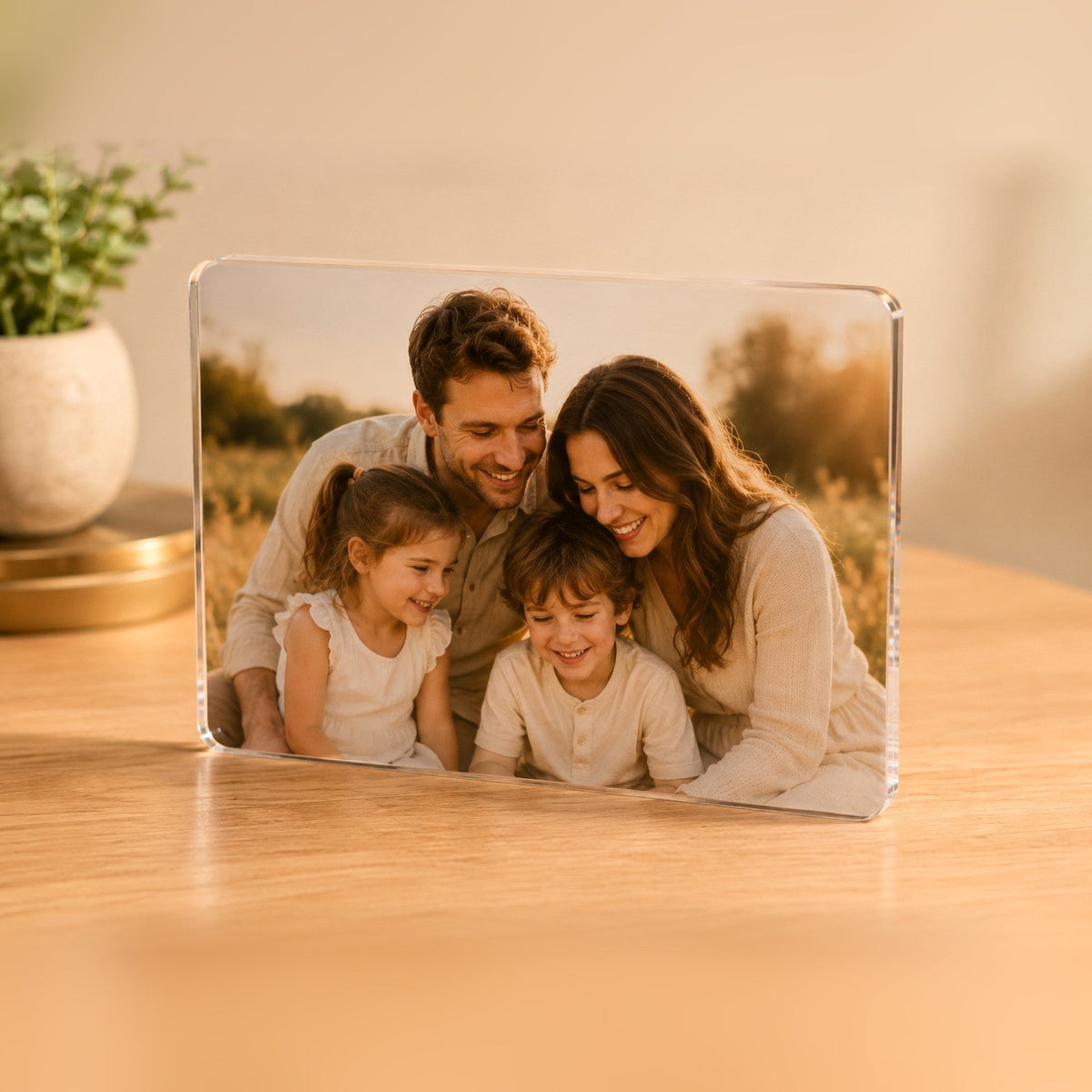 Crystal Glass Photo Block — Large (150×200×19mm)