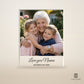 Acrylic photo plaque printed with a family photo and a Love you Nanna message
