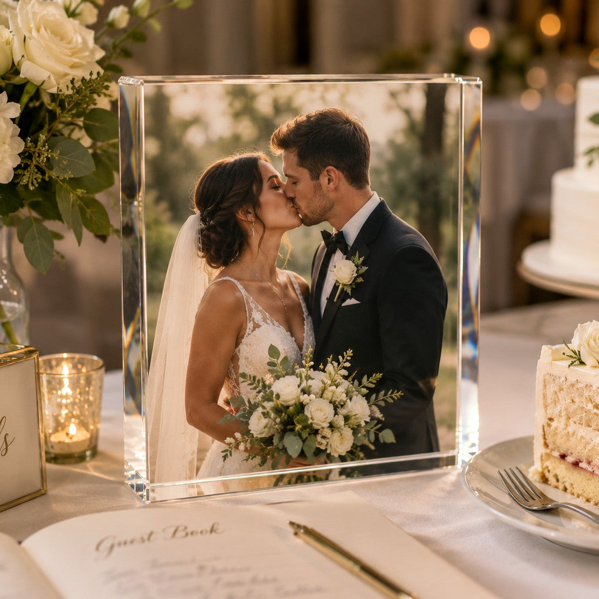 Crystal Glass Photo Block — Large (150×200×19mm)