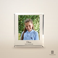 Crystal Glass Photo Block — Medium (90×128×19mm)